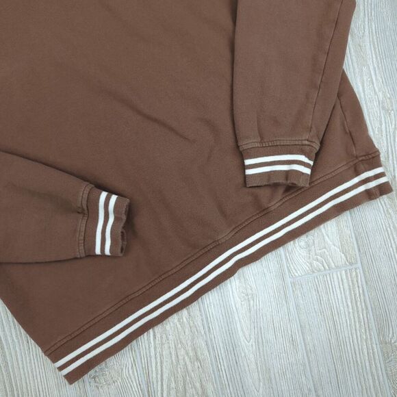 Good fellow & Co Men’s Large Brown White Striped Pullover Crewneck Sweater - Picture 4 of 6